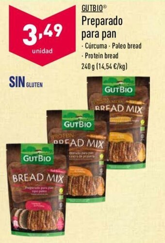 ALDI Gutbio Preparado para pan 240g oferta