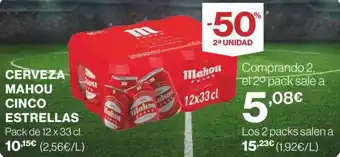 Supercor CERVEZA MAHOU CINCO ESTRELLAS oferta