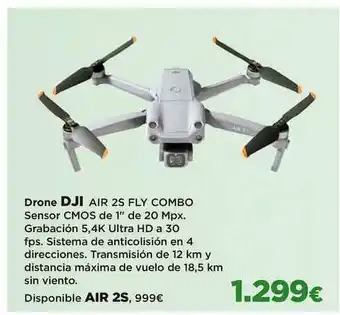 El Corte Inglés Drone Dji Air 2s Fly Combo oferta
