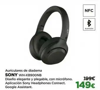 El Corte Inglés Auriculares De Diadema Sony Wh-xb900nb oferta