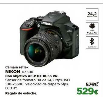 El Corte Inglés Cámara Réflex Nikon D3500 oferta