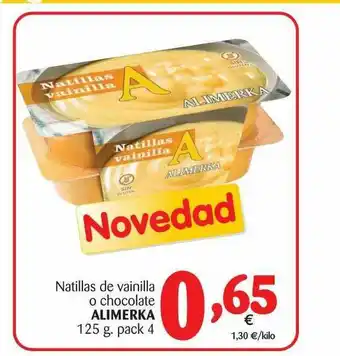 Alimerka Natillas De Vainilla O Chocolate Alimerka 125g oferta