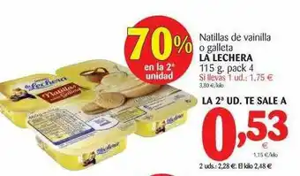 Alimerka 70% En La 2a Unidad Natillas De Vainilla O Galleta La Lechera 115g oferta