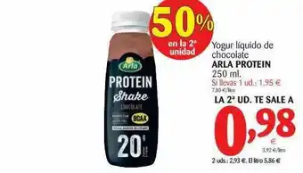 Alimerka 50% En La 2a Unidad Yogur Líquido De Chocolate Arla Protein 250ml oferta