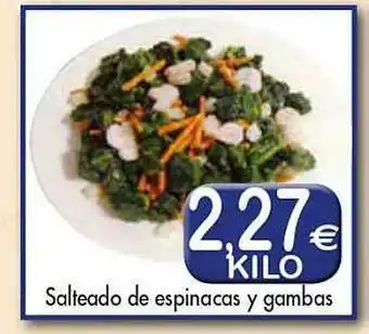 Congelados Copos Salteado De Espinacas Y Gambas oferta