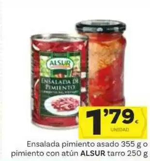 Supermercados Dani Ensalada Pimiento Asado O Pimiento Con Atún Alsur Tarro 355g oferta