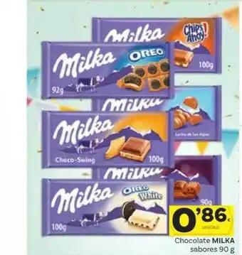 Supermercados Dani Chocoalte Milka 90g oferta