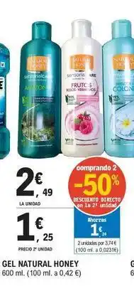E.Leclerc Natural honey - gel oferta