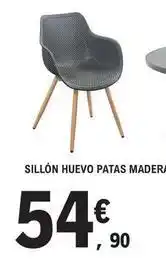 E.Leclerc Sillon huevo patas madera oferta
