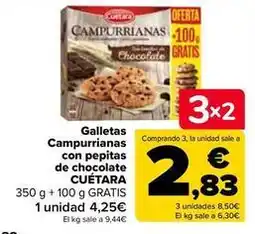Carrefour Cuétara - galletas campurrianas con pepitas de chocolate oferta