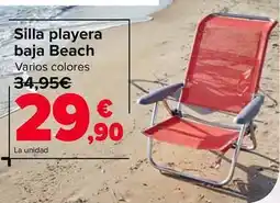 Carrefour Silla playera baja beach oferta