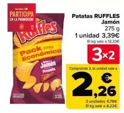 Carrefour Ruffles - patatas jamón oferta