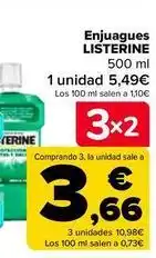 Carrefour Listerine - enjuagues oferta