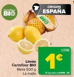 Carrefour Carrefour bio - limon oferta