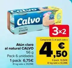 Carrefour Calvo - atún claro al natural oferta