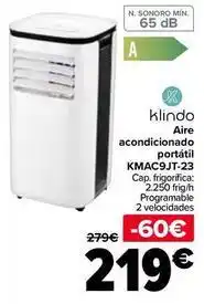 Carrefour Klindo - aire acondicionado portátil kmac9jt-23 oferta