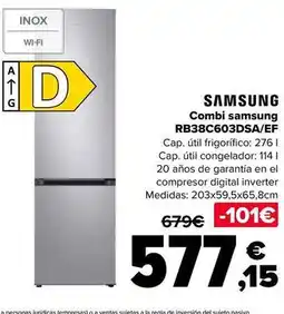 Carrefour Samsung - combi rb38c603dsa/ef oferta