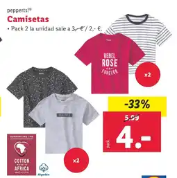 Lidl pepperts!Ⓡ Camisetas oferta
