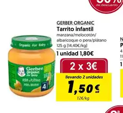 Hiper Usera GERBER ORGANIC Tarrito infantil oferta