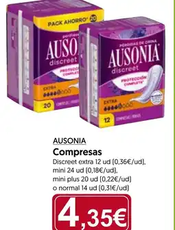 Hiper Usera AUSONIA Compresas oferta