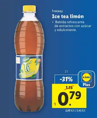 Lidl Freeway Ice tea limón oferta