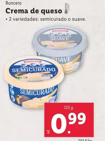 Lidl Crema de queso oferta