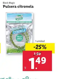 Lidl Pulsera citronela oferta