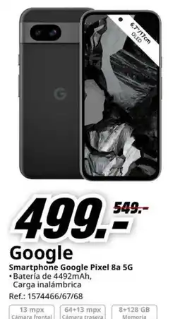 MediaMarkt Smartphone Google Pixel 8a 5G oferta