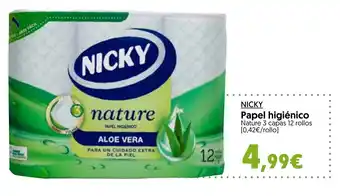 Hiper Usera NICKY Papel higiénico oferta