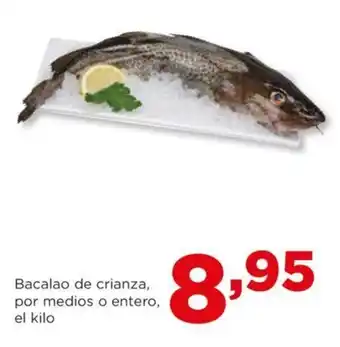 Alimerka Bacalao de crianza, por medios o entero, el kilo oferta