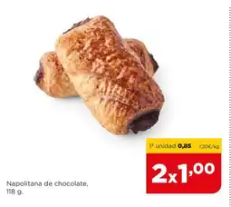 Alimerka Napolitana de chocolate, 118 g. oferta