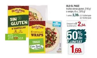 Condis Old el paso - truites sense gluten oferta
