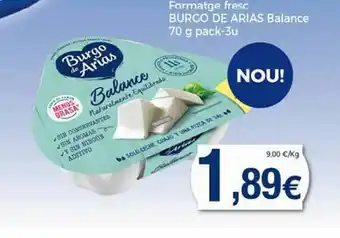 Keisy Formatge Fresc Burgo De Arias Balance 70g pack - 3 u oferta