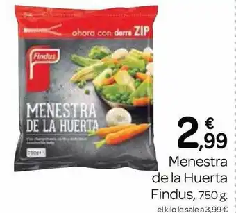 Supermercados El Jamón Menestra De La Huerta Findus, 750g oferta