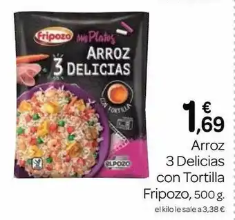 Supermercados El Jamón Arroz 3 Delicias Con Tortilla Fripozo, 500g oferta