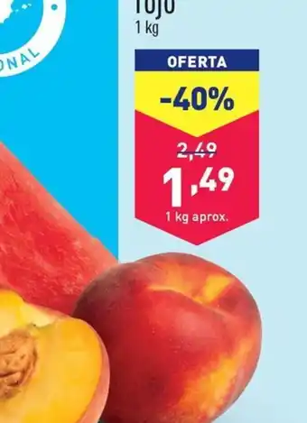 ALDI Melocotón rojo oferta