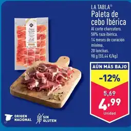 ALDI LA TABLAⓇ Paleta de cebo Ibérica oferta