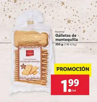 Lidl Favorina Galletas De Mantequilla 250g oferta