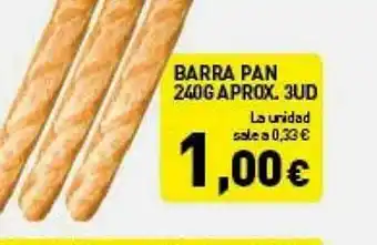 Hiperber Barra Pan 240g Aprox. 3 UD. oferta