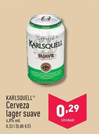 ALDI KARLSQUELL® Cerveza lager suave oferta