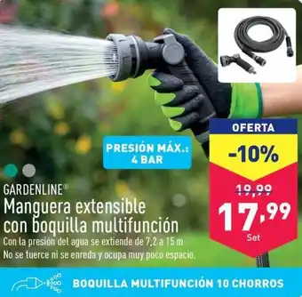 ALDI Manguera extensible con boquilla multifunción oferta
