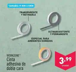 ALDI WORKZONE® Cinta adhesiva de doble cara oferta