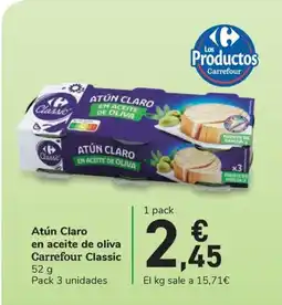 Carrefour Express Atún Claro en aceite de oliva Carrefour Classic oferta