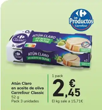 Carrefour Express Atún Claro en aceite de oliva Carrefour Classic oferta
