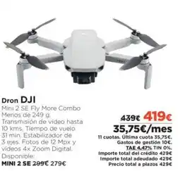 El Corte Inglés Dron DJI oferta