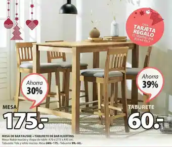 JYSK Mesa De Ar Fauske + Taburete De Bar Hjerting oferta