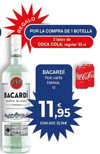 CashDiplo Bacardí Ron Carta Blanca 1 l oferta