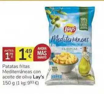 Consum Lay's Patatas Fritas Mediterránea Con Aceite De Oliva 150g oferta