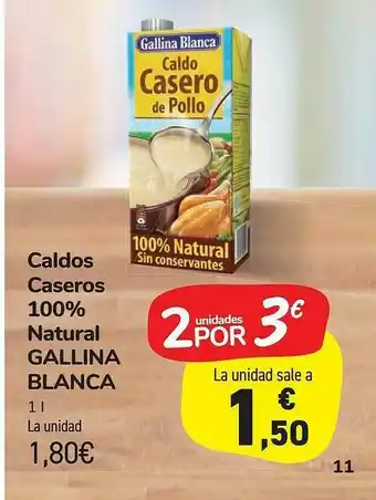 Carrefour Market Caldos Caseros 100% Natural Gallina Blanca 1 L oferta