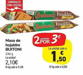 Carrefour Market Masa De Hojaldre Buitoni 230g oferta